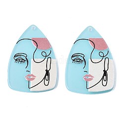 Translucent Cellulose Acetate(Resin) Pendants&nbsp;KY-T040-35