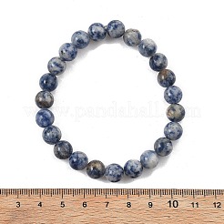 Natural Blue Spot Jasper Beaded Stretch Bracelets&nbsp;BJEW-Q692-35-8mm
