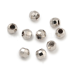 Rack Plated Round Brass Beads&nbsp;FIND-M036-01A-P