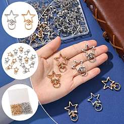 40Pcs 2 Colors Alloy Swivel Snap Hook Clasps&nbsp;FIND-FS0004-73C