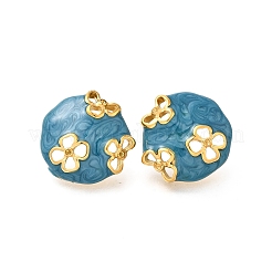 304 Stainless Steel Enamel Stud Earrings&nbsp;EJEW-S254-02A-G