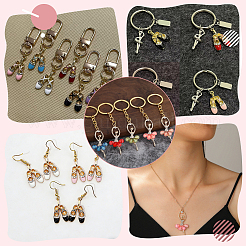 19Pcs 19 Styles Alloy Enamel Pendants&nbsp;FIND-WR0012-95