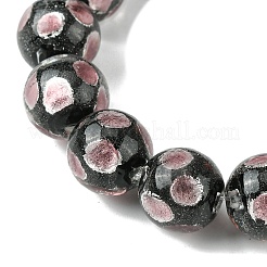 Handmade Silver Sand Lampwork Beads Strands&nbsp;LAMP-A003-01D