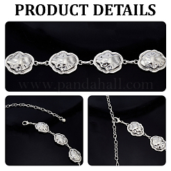 1Pc Alloy Cloud Link Chain Waist Belly Chains for Women&nbsp;AJEW-GF0013-44