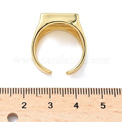 Brass Adjustable Open Cuff Rings for Women&nbsp;RJEW-A065-04G