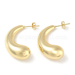 Brass Stud Earrings for Women&nbsp;KK-CBAD851-28G