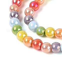 Electroplate Glass Beads Strands&nbsp;X-EGLA-N019-6mm-03