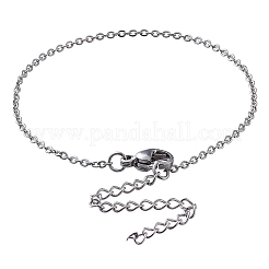 304 Stianless Steel Cable Chain Bracelet Making&nbsp;STAS-CJ0001-134P