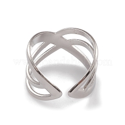 Non-Tarnish 304 Stainless Steel Cuff Rings&nbsp;RJEW-G285-37P