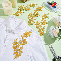 6Pcs Flower Embroider Thread Iron on/Sew On Patches&nbsp;PATC-MA0001-27A