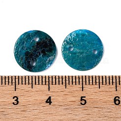 Spray Painted Natural Akoya Shell Connector Charms&nbsp;BSHE-S304-17E