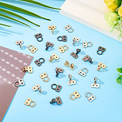 15Sets 3 Colors Alloy Hook and Eye Fasteners&nbsp;DIY-TA0012-27