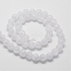 Natural Crackle Quartz Beads Strands&nbsp;G-D840-01-14mm