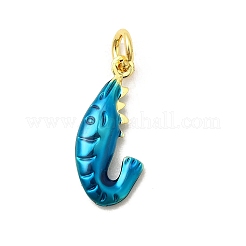 Brass Enamel Sea Animals Pendants&nbsp;KK-I378-14G-A