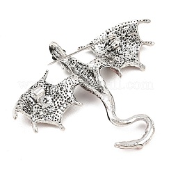 Dragon Alloy Rhinestone Lapel Pins for Backpack Clothes&nbsp;JEWB-G043-01D