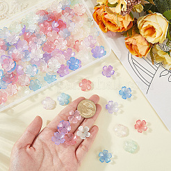 180Pcs Transparent Imitation Jelly Acrylic Bead Caps&nbsp;JACR-PA0001-01