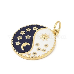 Brass Micro Pave Cubic Zirconia Pendants&nbsp;LS-KK-U058-18G