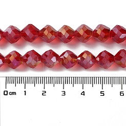 Electroplate Transparent Glass Beads Strands&nbsp;EGLA-I019-AB01