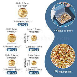 150Pcs 5 Styles Brass Beads&nbsp;KK-TA0008-22G