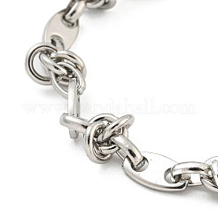 Non-Tarnish 304 Stainless Steel Oval Link Chains Bracelets for Men & Women&nbsp;BJEW-D042-19P