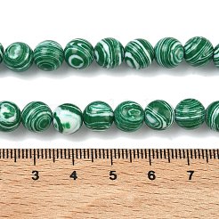 Synthetic Malachite Beads Strands&nbsp;G-I199-32-8mm-L