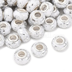 Opaque Resin Rondelle European Beads&nbsp;RESI-Z046-03