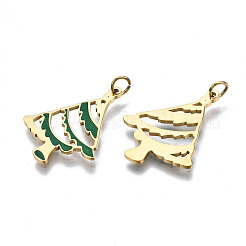 Hollow 316 Surgical Stainless Steel Enamel Pendants&nbsp;STAS-S116-352G