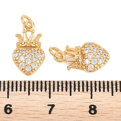 Valentine's Day Brass Micro Pave Clear Cubic Zirconia Pendants&nbsp;KK-A298-08G