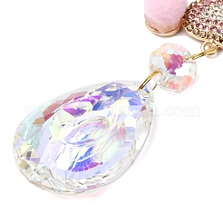 Alloy Rhinestones & Glass Charm Suncatchers&nbsp;HJEW-E013-01G-I