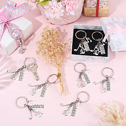 20Pcs Alloy Musical Instruments & Musical Note Keychains&nbsp;KEYC-SC00035