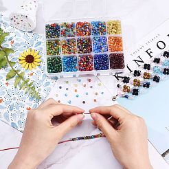 345~375G 15 Styles 6/0 Glass Seed Beads&nbsp;SEED-SZ0001-08