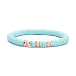 5Pcs 5 Style Polymer Clay Heishi Beaded Stretch Bracelets Set with Star and Dolphin Drop&nbsp;BJEW-JB07539