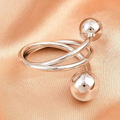 Brass Cuff Rings for Women&nbsp;RJEW-Z113-16P