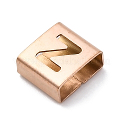 Ion Plating(IP) 304 Stainless Steel Square Slide Charms&nbsp;STAS-L132-18Z-RG