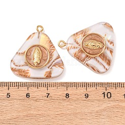 304 Stainless Steel Resin Pendants&nbsp;STAS-F352-07F-09