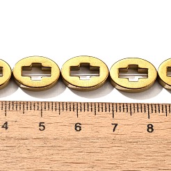 Electroplated Synthetic Non-magnetic Hematite Beads Strands&nbsp;G-L613-Z01-03E