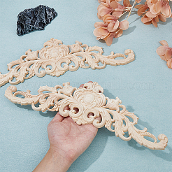 Wood Carved Onlay Applique Craft&nbsp;WOOD-WH0043-02