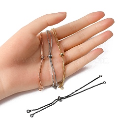 4Pcs 4 Colors Brass Box Chain Bracelet Making&nbsp;KK-YW0001-45