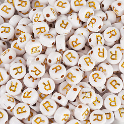 500Pcs Plating Acrylic Beads&nbsp;PACR-TADJ0001-01R