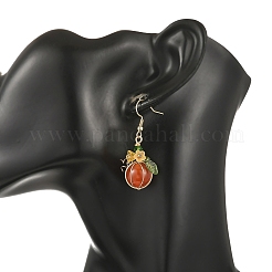 Thanksgiving Day and Halloween Theme Glass & Acrylic Beads Dangle Earrings&nbsp;EJEW-JE07526