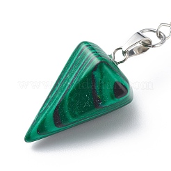 Cone Gemstone Pendulum Pendant Decorations&nbsp;HJEW-JM00774