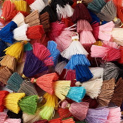 96Pcs 24 Colors Polycotton(Polyester Cotton) Tassel Pendant Decorations&nbsp;FIND-TA0001-27