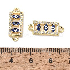 Brass Micro Pave Clear Cubic Zirconia Connector Charms&nbsp;CU-CBA6305-11G-C