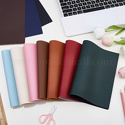 10Pcs 10 Colors Lichee Pattern PVC Sheet Fabric&nbsp;FIND-CL0002-19