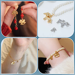 6Pcs 304 Stainless Steel Pendants&nbsp;STAS-PH0007-54