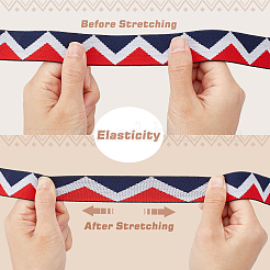 10 Yards 2 Colors Flat Nylon Elastic Band with Wave Pattern&nbsp;EC-FG0001-04