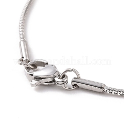 Non-Tarnish 201 Stainless Steel 12 Constellations Pendant Necklace with 304 Stainless Steel Snake Chains for Women&nbsp;NJEW-JN04140