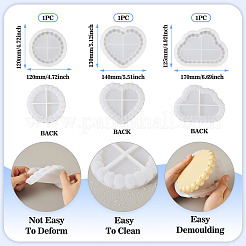 3Pcs 3 Styles Cup Mat Silicone Molds&nbsp;SIL-TA0001-97