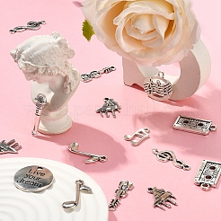 100Pcs 10 Styles Tibetan Style Alloy Pendants Lead Free & Cadmium Free&nbsp;TIBEP-CJ0001-91