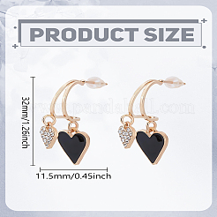 1 Pair Alloy Rhinestone Dangle Stud Earrings&nbsp;EJEW-LP0003-74C